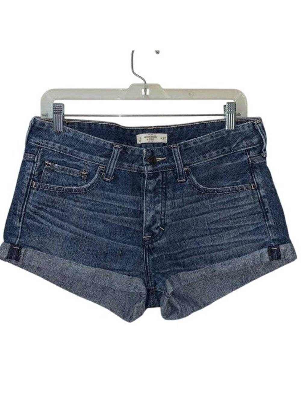 Abercrombie & Fitch Womens Denim Cuffed Shorts Size 4 W27